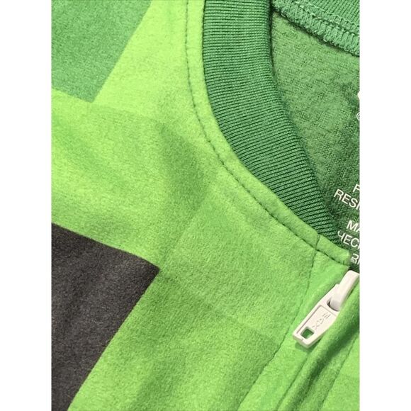 MINECRAFT Boys Sleeper CREEPER UNION SUIT PAJAMAS 1-PC FLEECE NWT - Picture 10 of 12